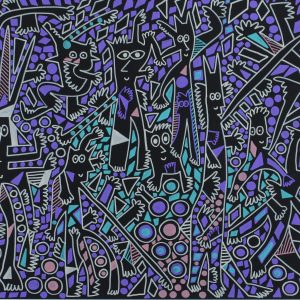 Pink reaction in blue